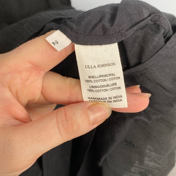 Ulla Johnson Pauline Airy Lightweight Midi Dress Black Size 2 Cottagecore - Picture 10 of 14